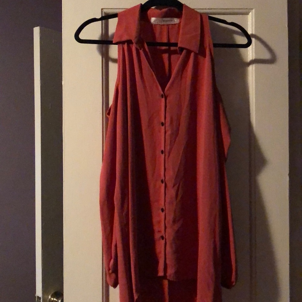 Long sleeve cold shoulder tunic - size S